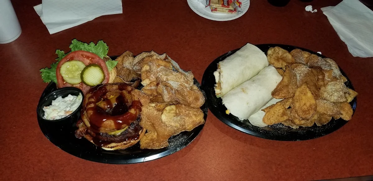 BBQ Bacon Cheddar Burger Chicken Wrap