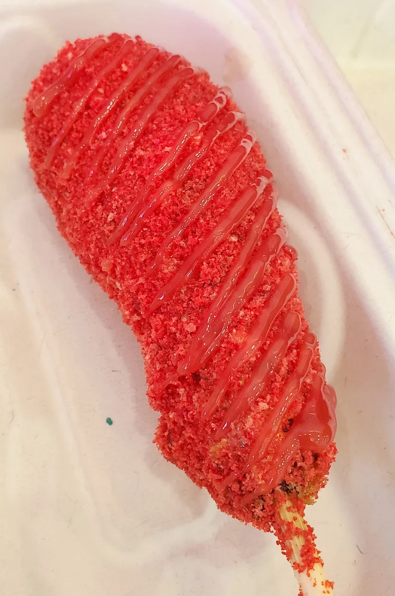 Hot Cheetos Mozzarella Hot Dog