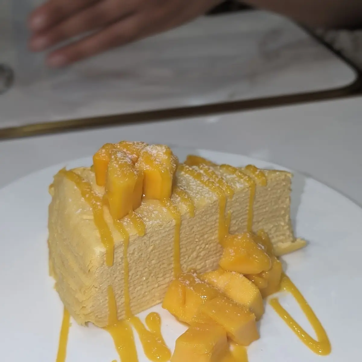 S1 Mango Mille Crepe Cake Slice