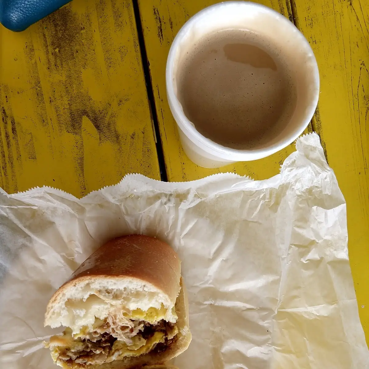 Pork Egg and Cheese Breakfast Sandwich