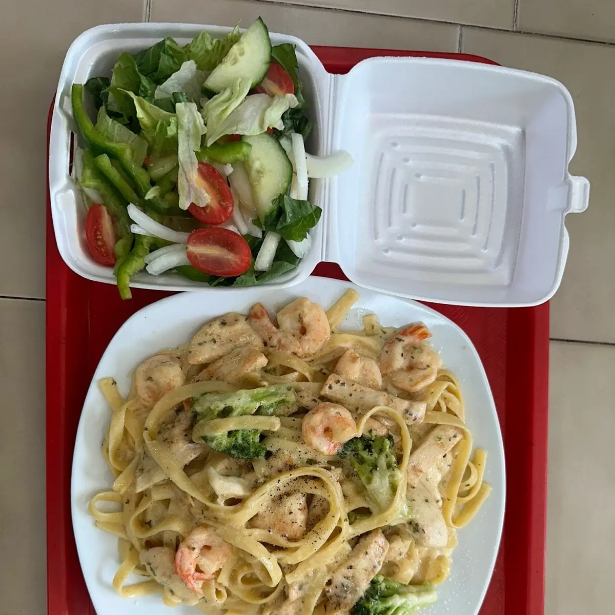Shrımp Alfredo w Broccoli