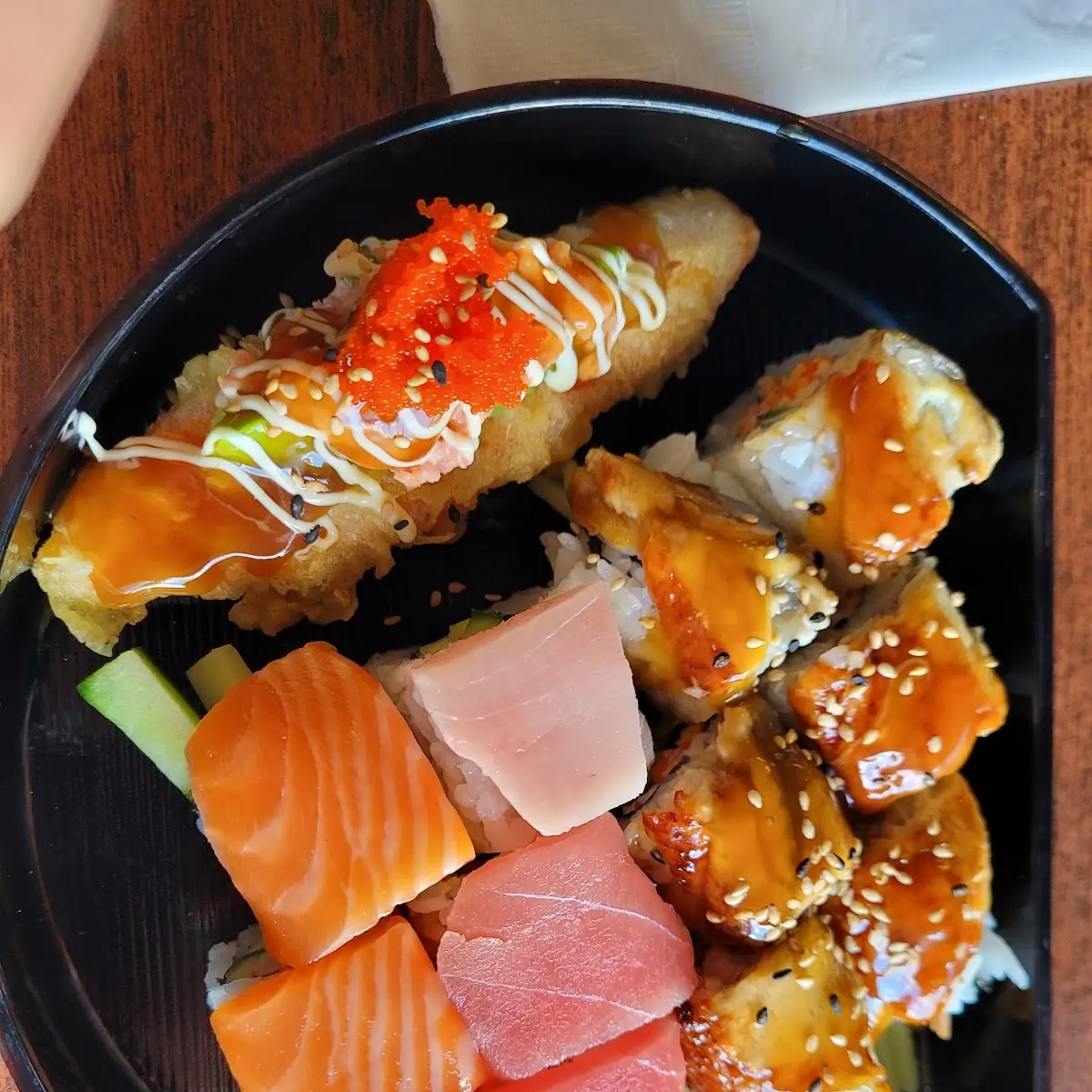 Rainbow Roll and Custom Dragon Roll