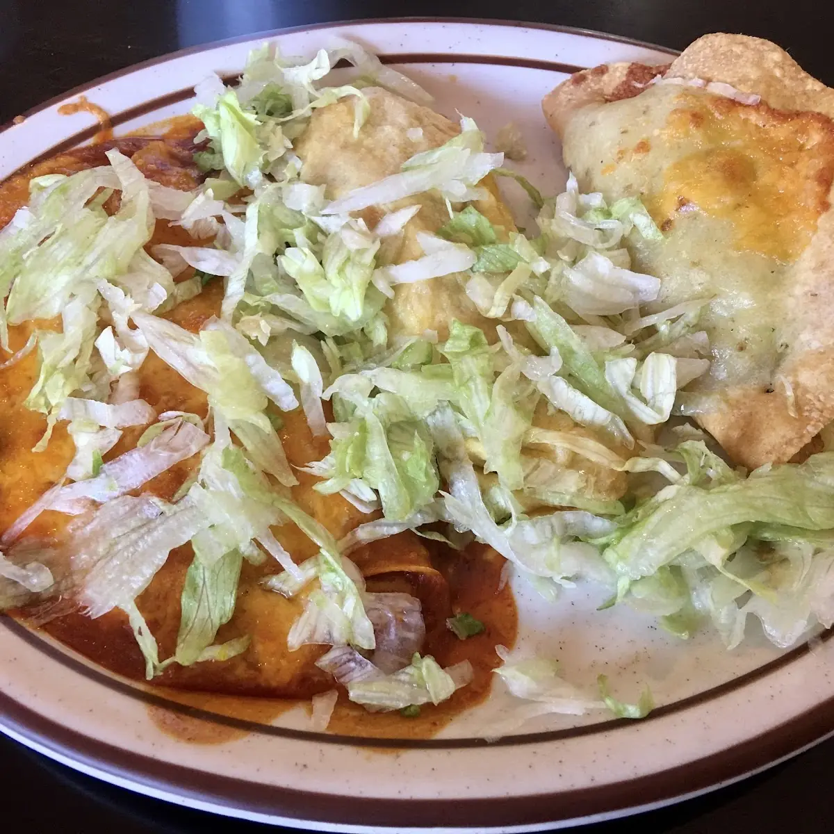 Chile Relleno Enchilada and Taco