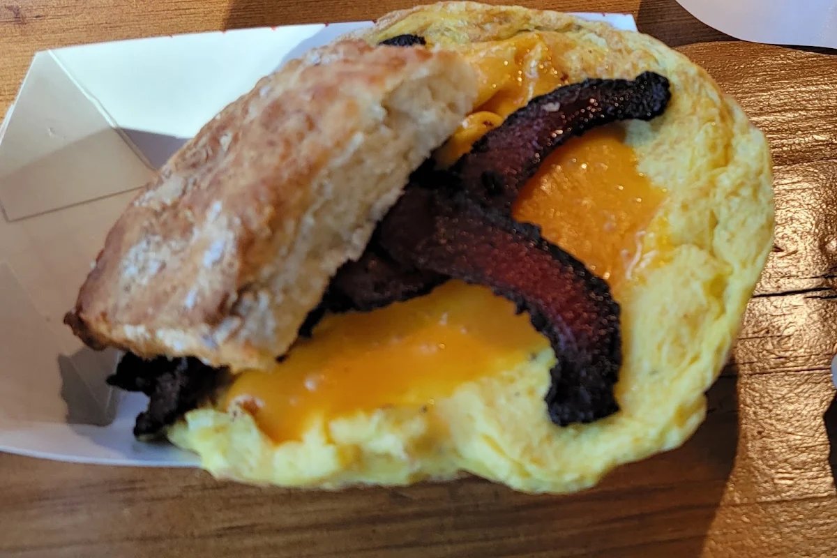 Spicy Bacon Egg and Cheese Biscuit