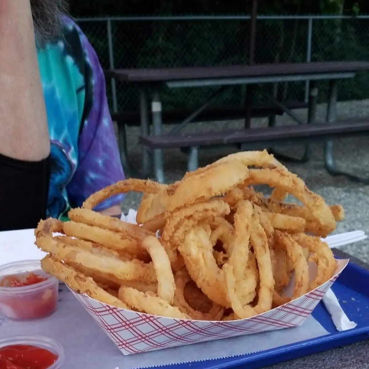 Shrimp Roll and Onion Rings
