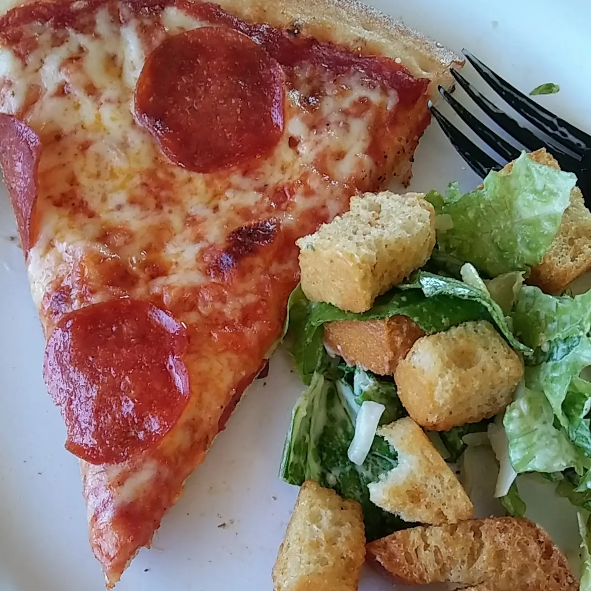 Pepperoni Pizza Slice Ceasar Salad