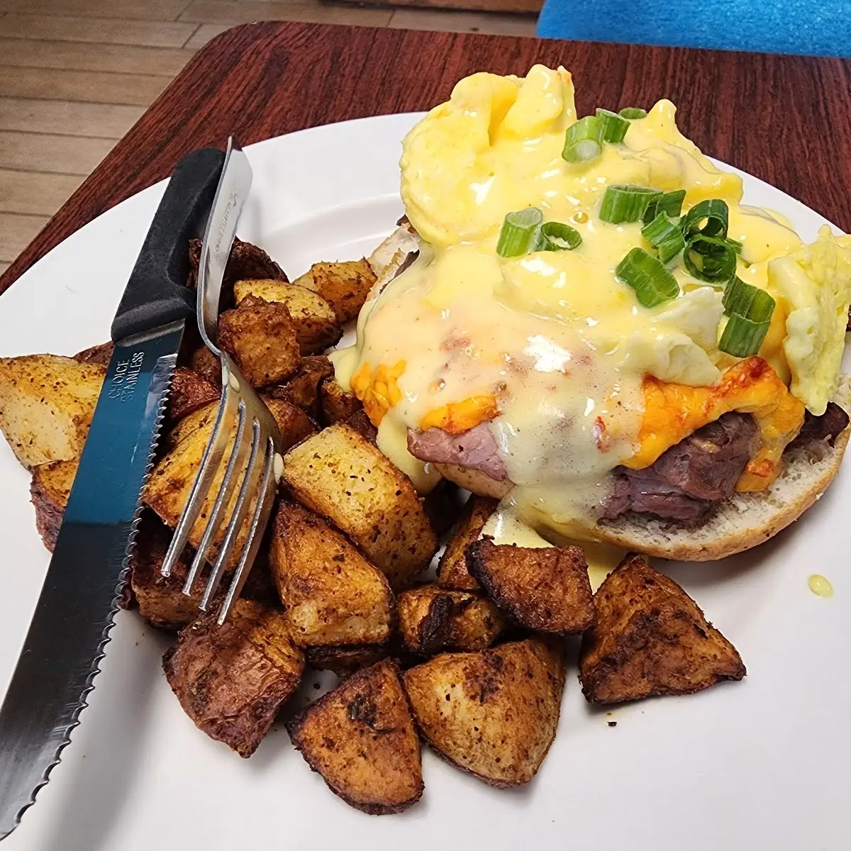 Eggs Benedict with a Side of Bacon