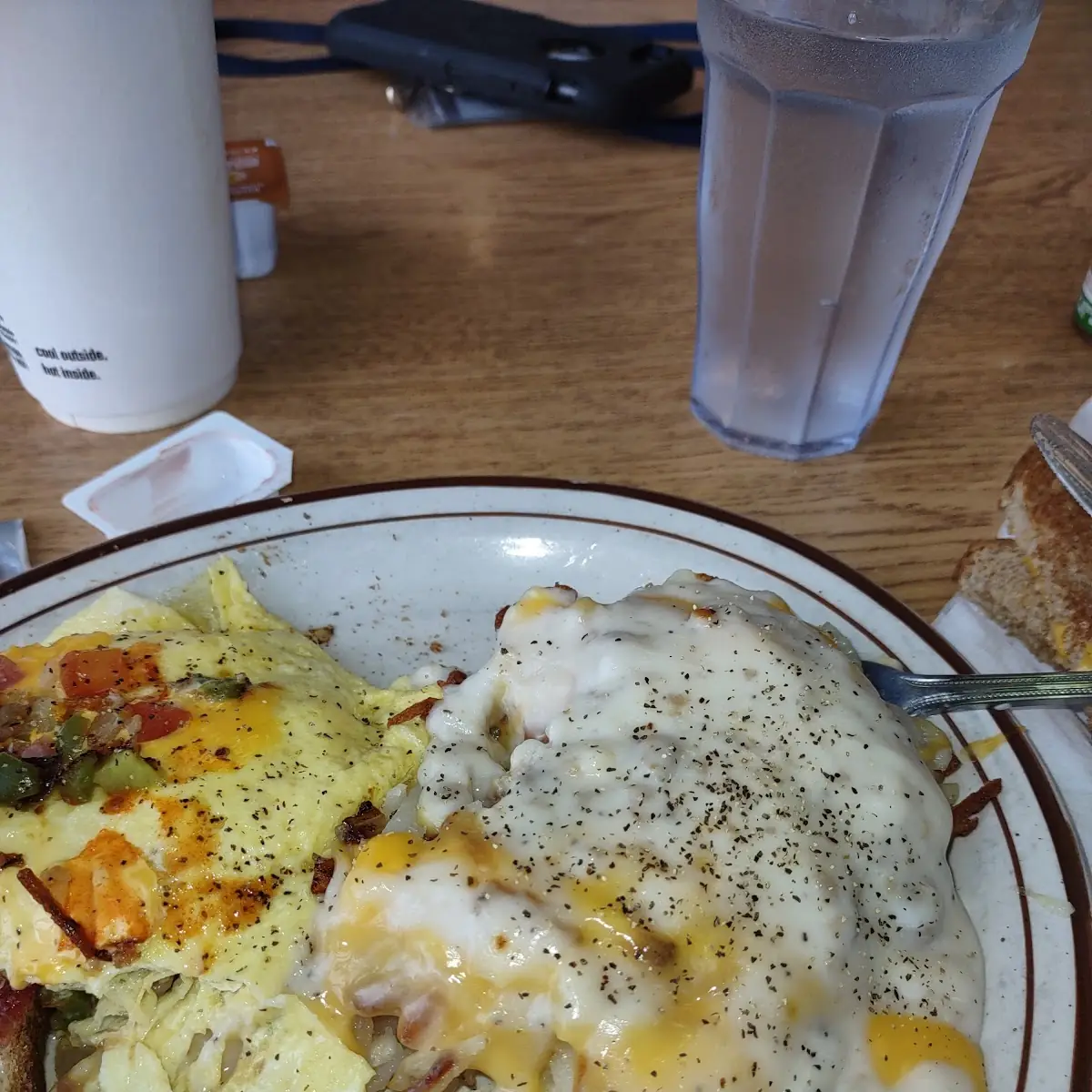 Tommy's Omelette with Sausage Gravy