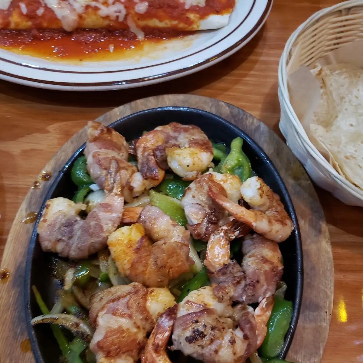 Bacon Wrapped Shrimp Fajitas