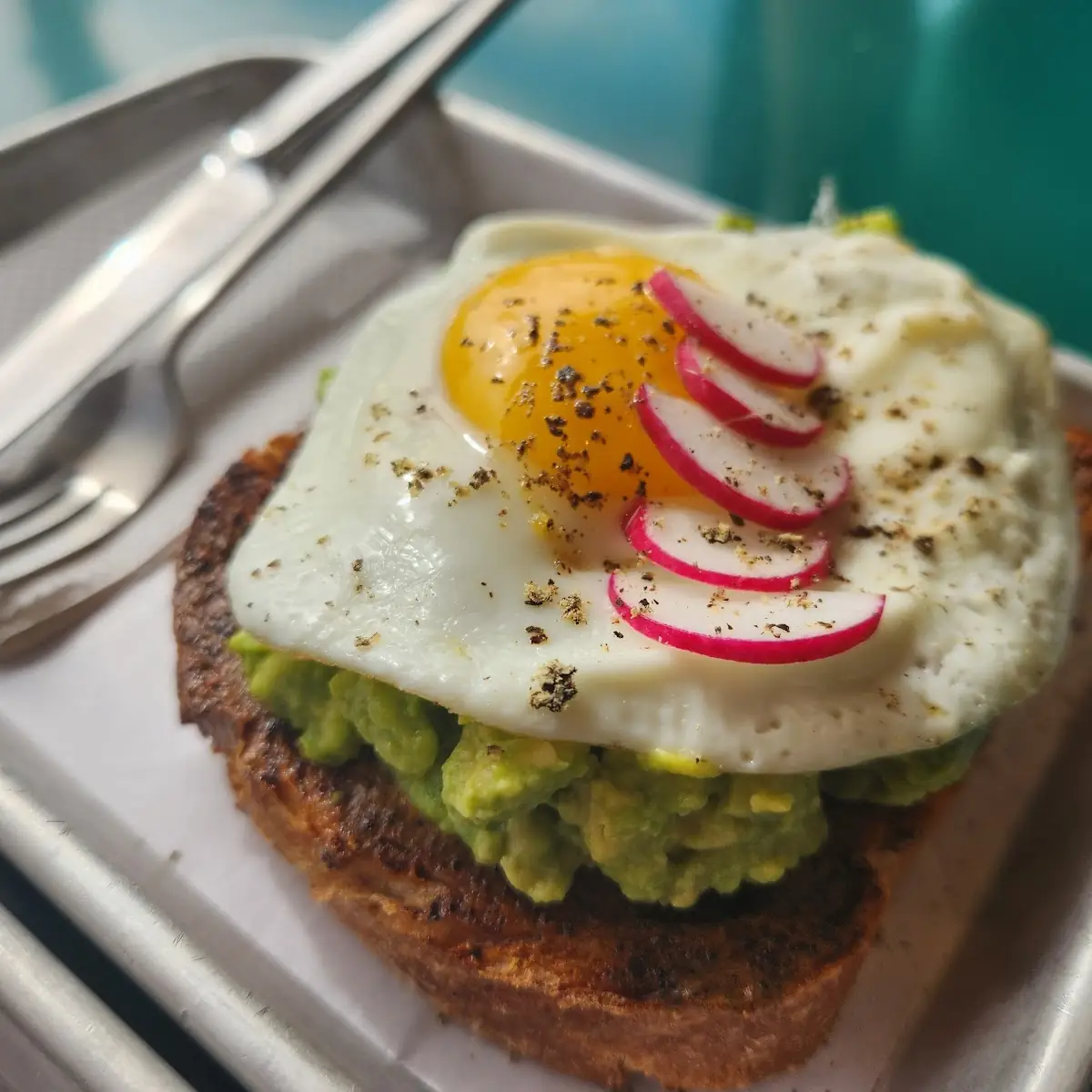 Avocado Toast with Eggs Benedict