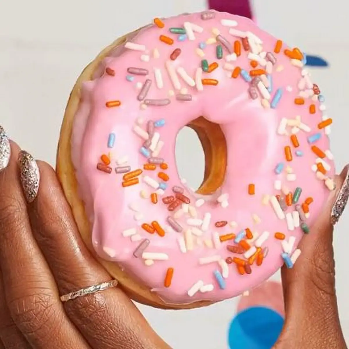 Strawberry Frosted Donut with Sprinkles
