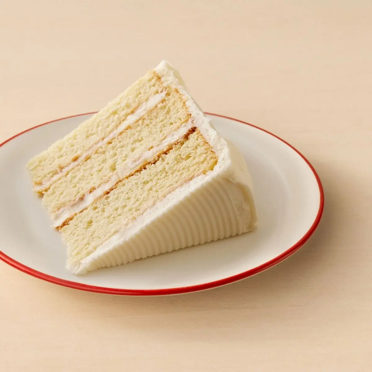 White Chocolate Cake Slice
