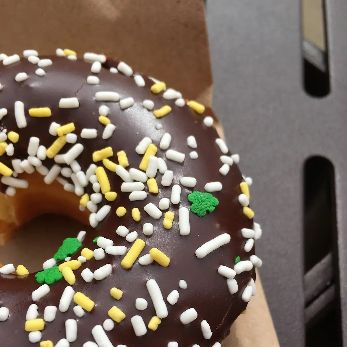 St Patty Chocolate Sprinkles Donut