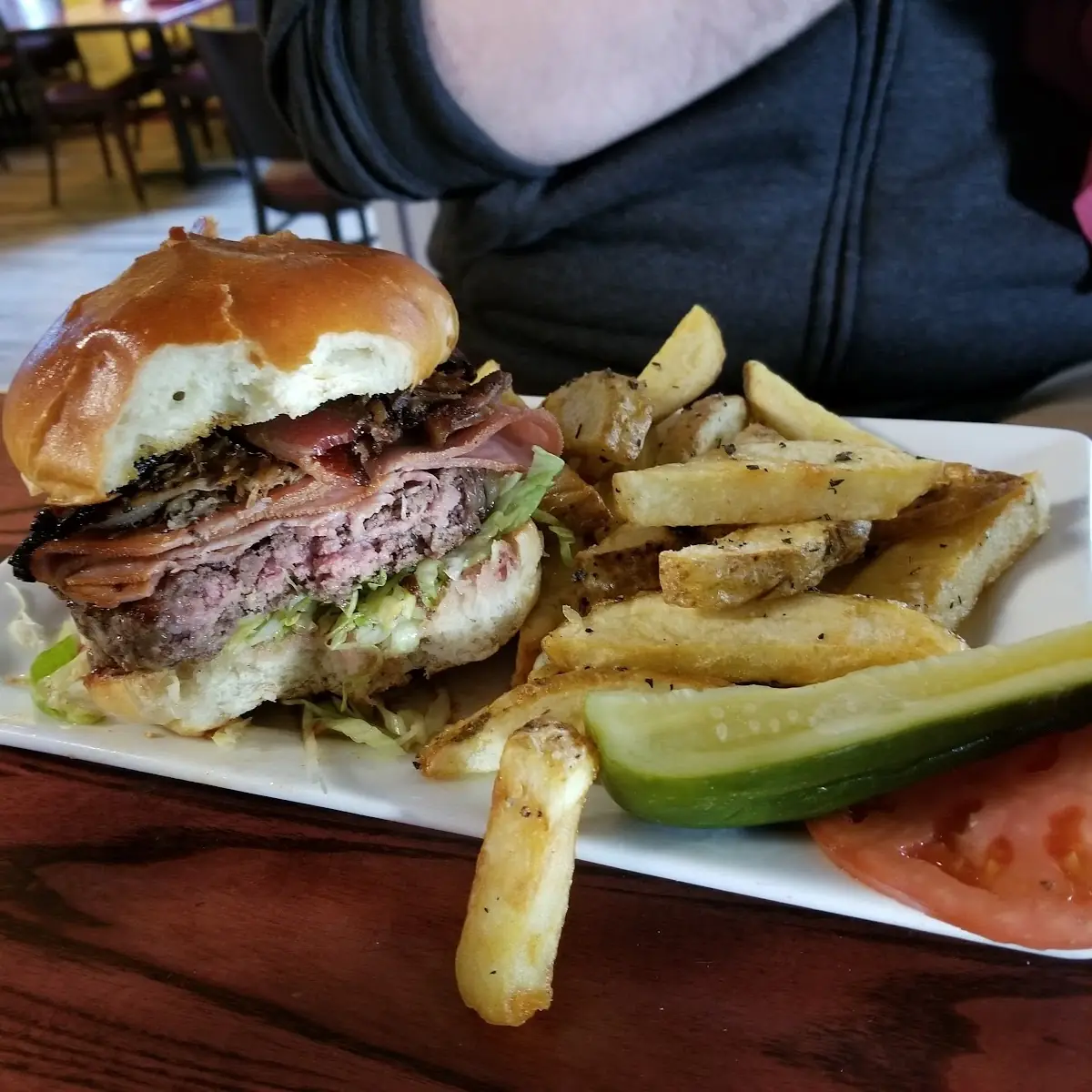 Bacon Burger with Fries