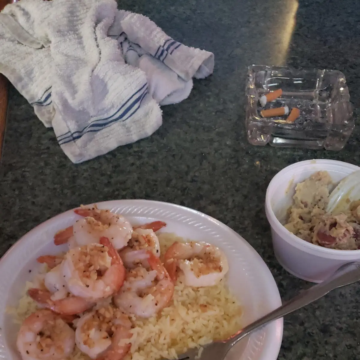 Shrimp Scampi with Rice