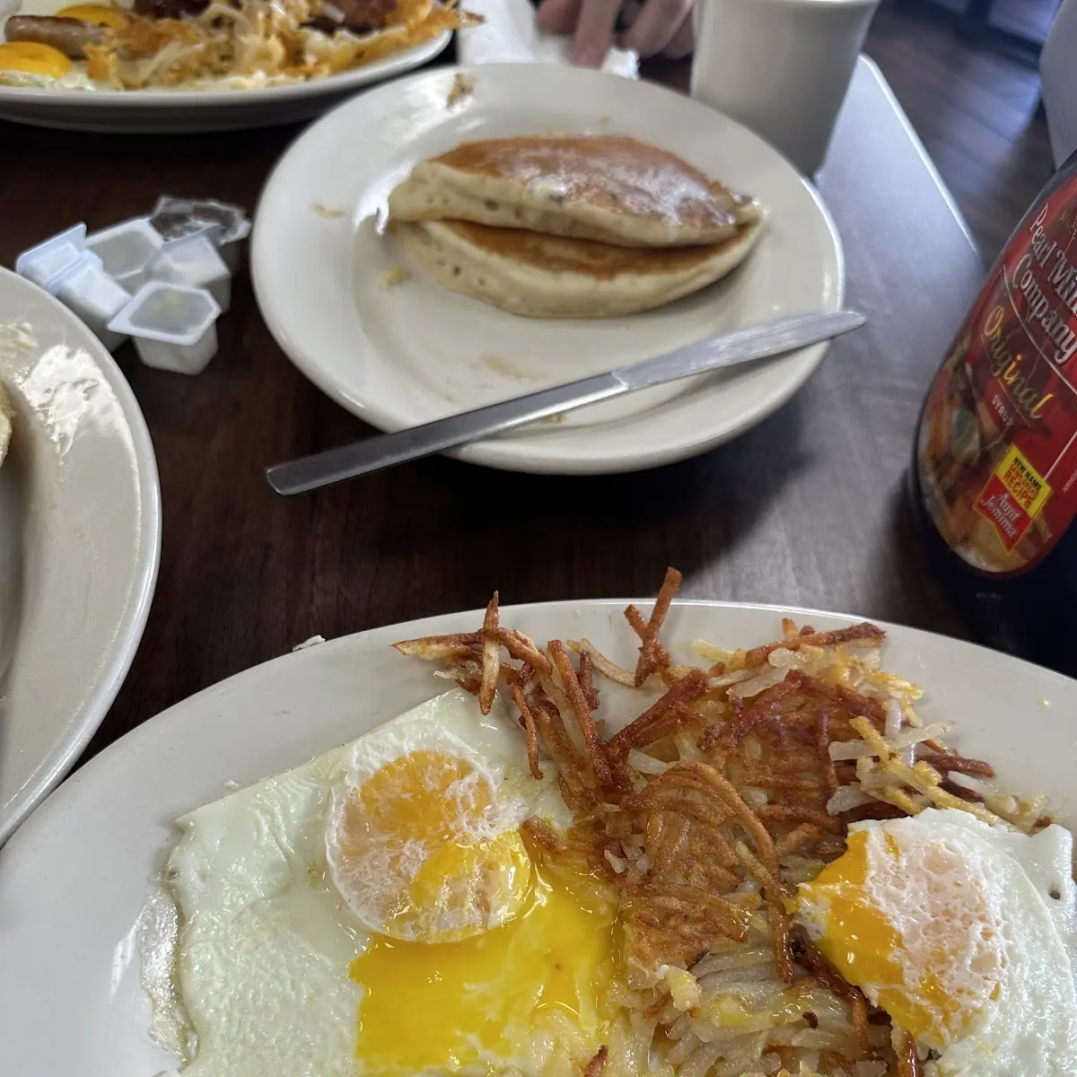 Breakfast Eggs Bacon Hash Browns Home Made Biscuits