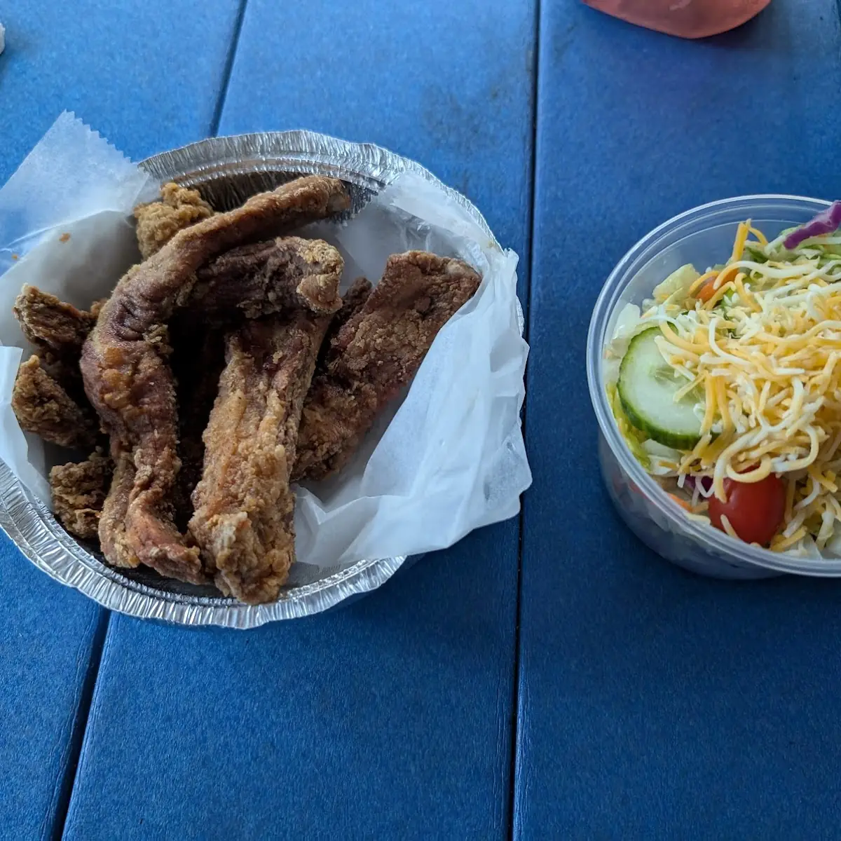 Fried Ribs with Side Salad