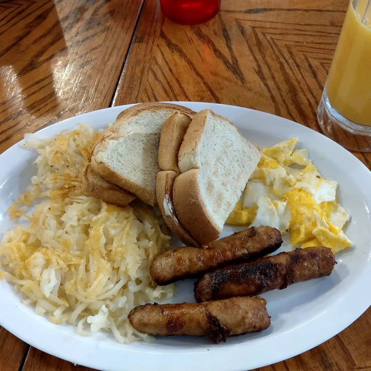 One Egg Full Breakfast with Sausage Links