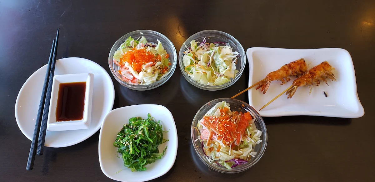 Seaweed Salad Cheese wonton3 Salmon Teriyaki Beef Udon, Sushi TnT