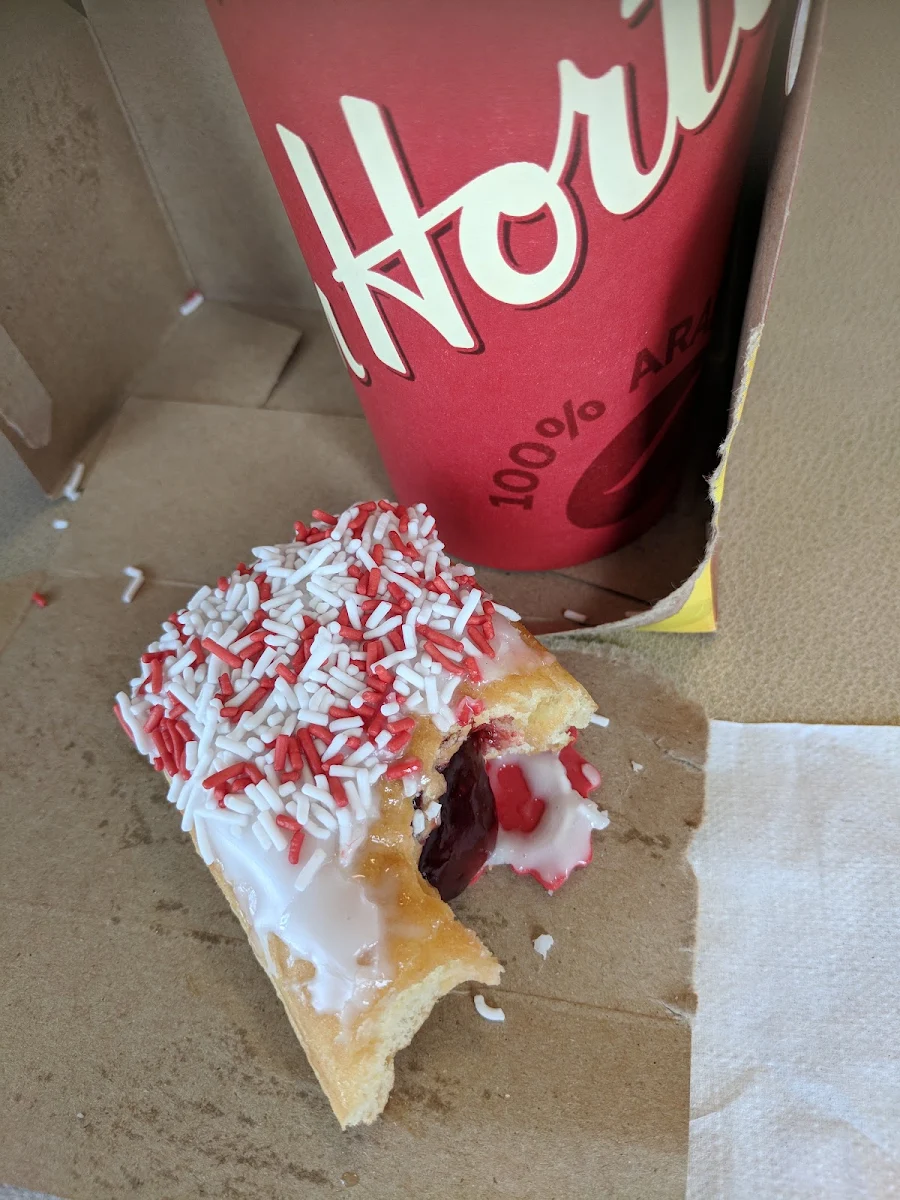 Coffee and Canada Day Donut
