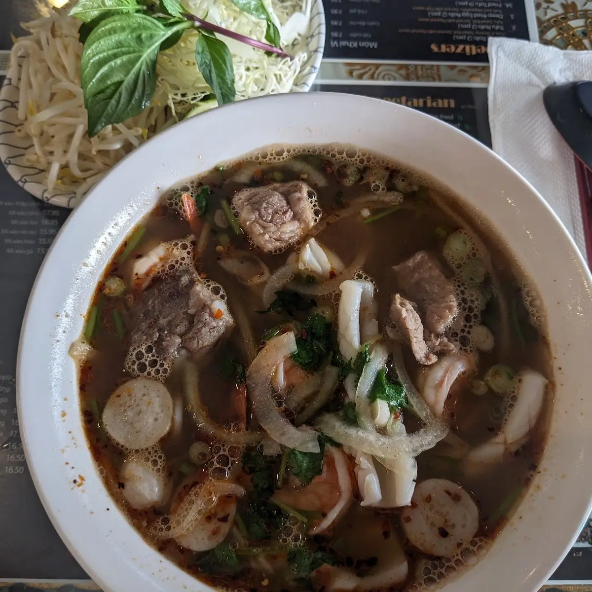 Pho Tai Rice Noodle Soup with Rare Beef