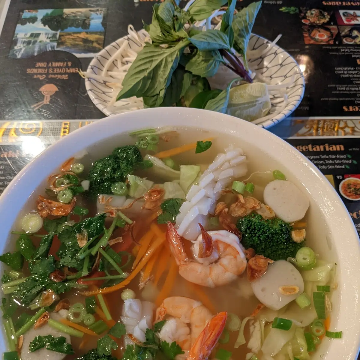 Rice Noodles Seafood Chicken Soup