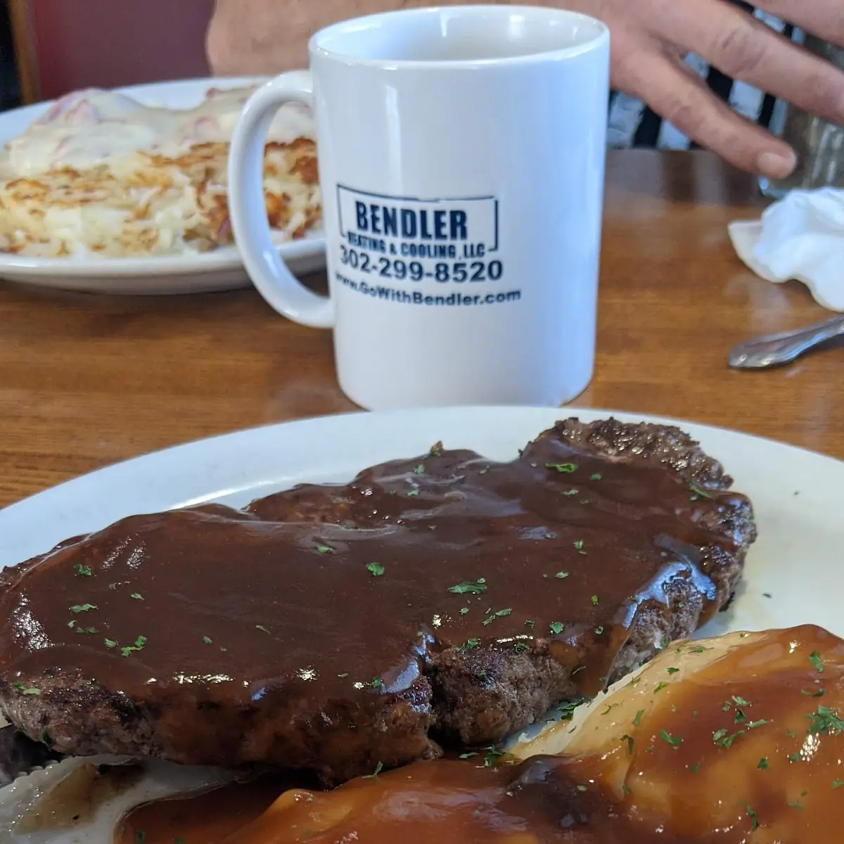 Chopped Steak and Mashed Potatoes and Gravy