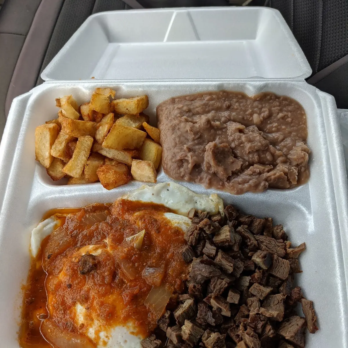 Rancheros Plate with Fajitas