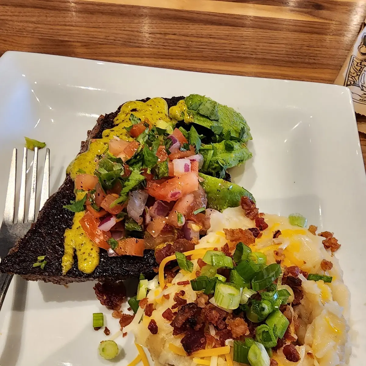 Avocado Steak and Loaded Mashed Potatoes