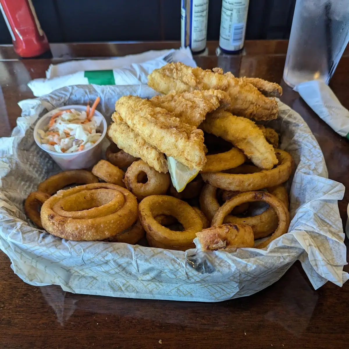 Perch Basket and Onion Rings