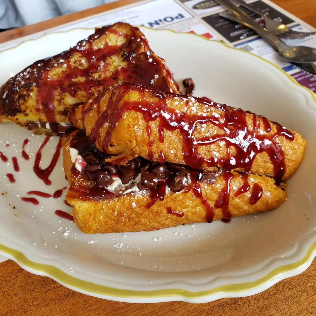 Dark Chocolate French Toast with Raspberry