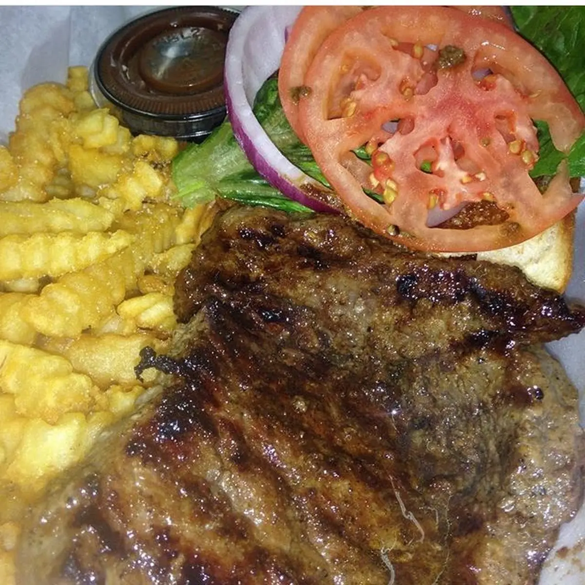 Ribeye Steak Sandwich with Side