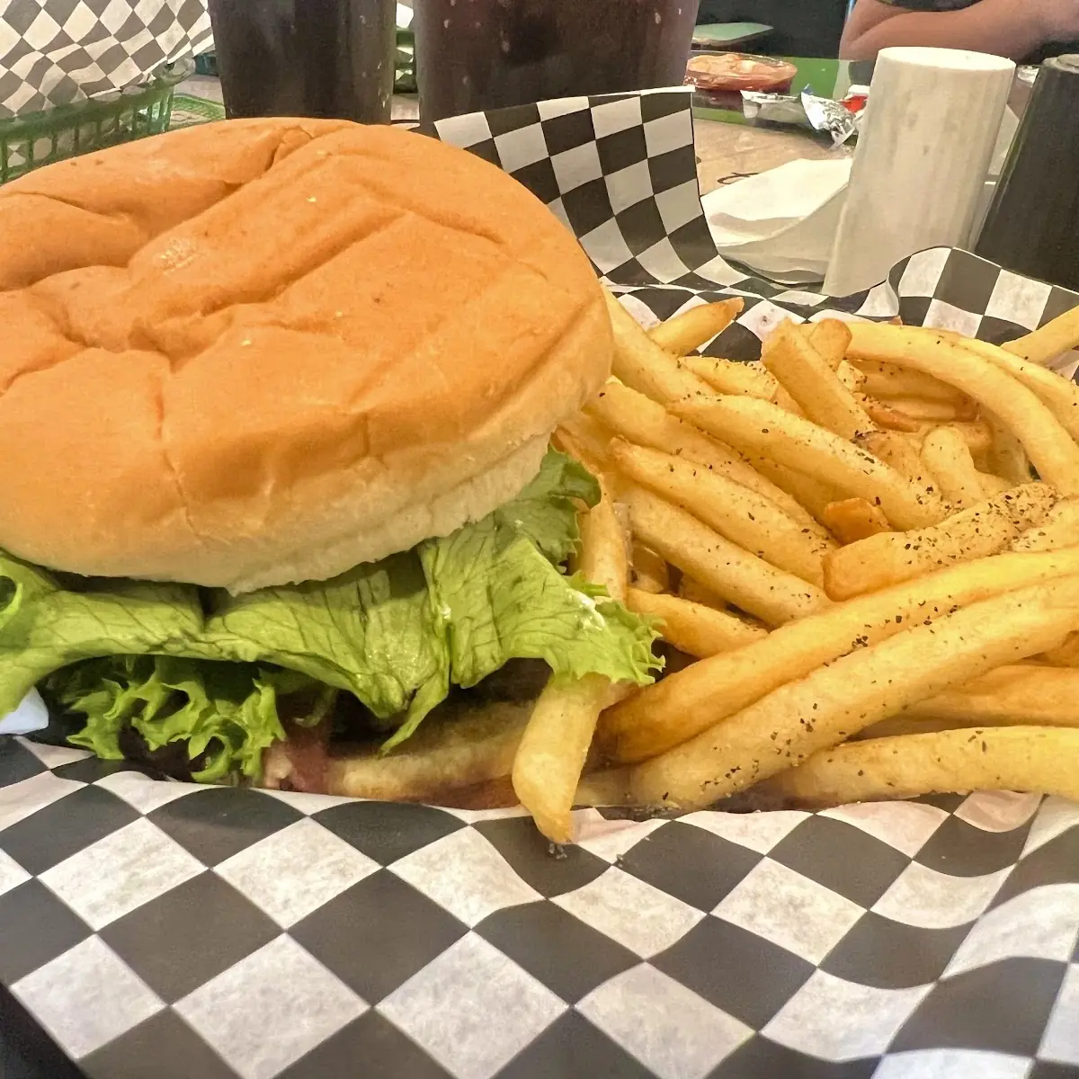 Bacon Cheeseburger and Fries