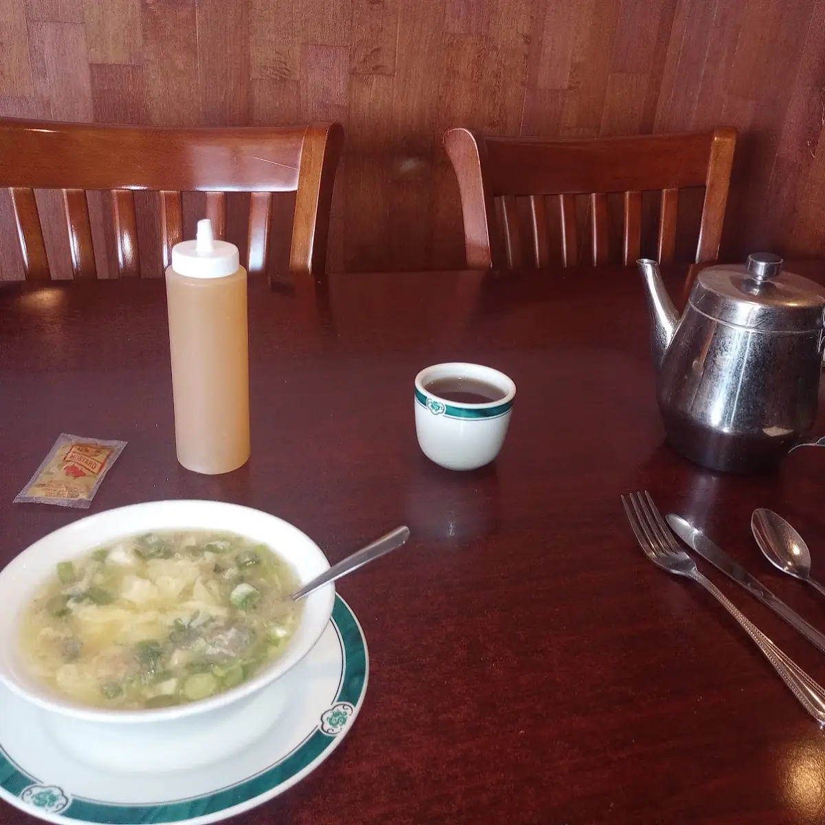 Egg Drop Soup with Hot Tea