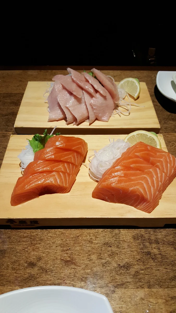 Salmon Sashimi and Toro Sashimi, Sushi & Roll