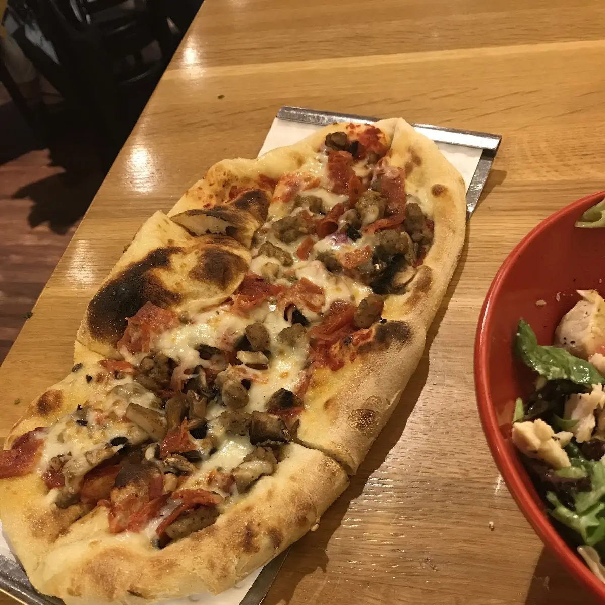 Mushrooms Pepperoni and Sausage Pizza