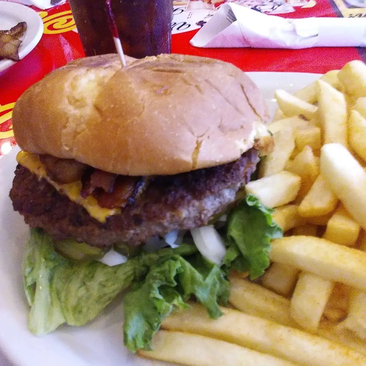Bacon Cheeseburger and Fries