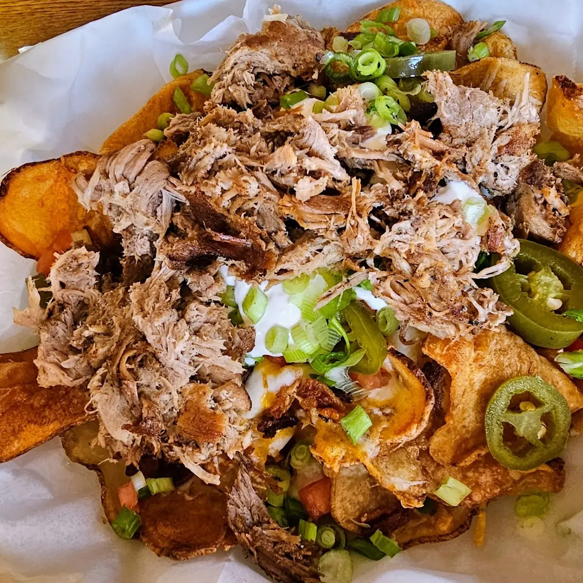 Irish Pub Nachos with Pulled Pork