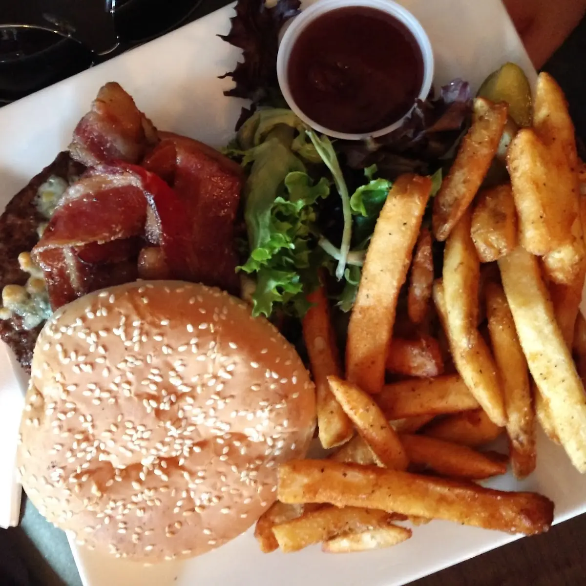 Cheese Burger and Fries