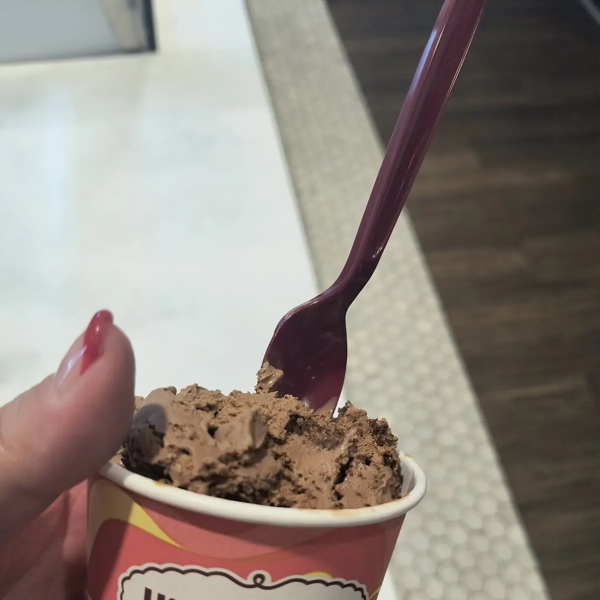 Raspberry and Vanilla Ice Cream Cup