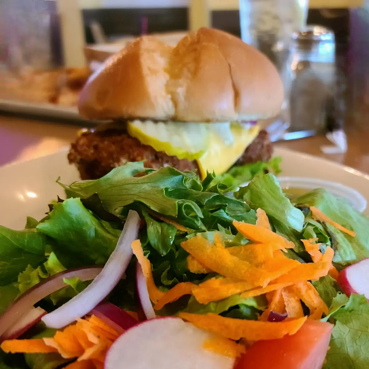 Cod Sandwich with Side Salad