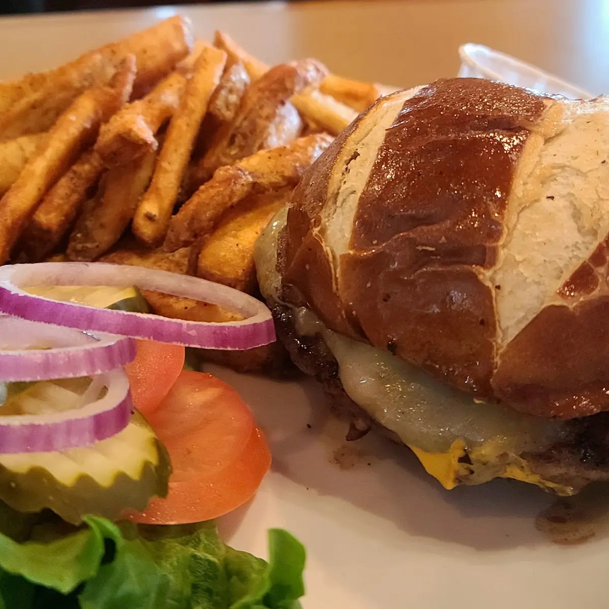 Wildflour Burger with Fries