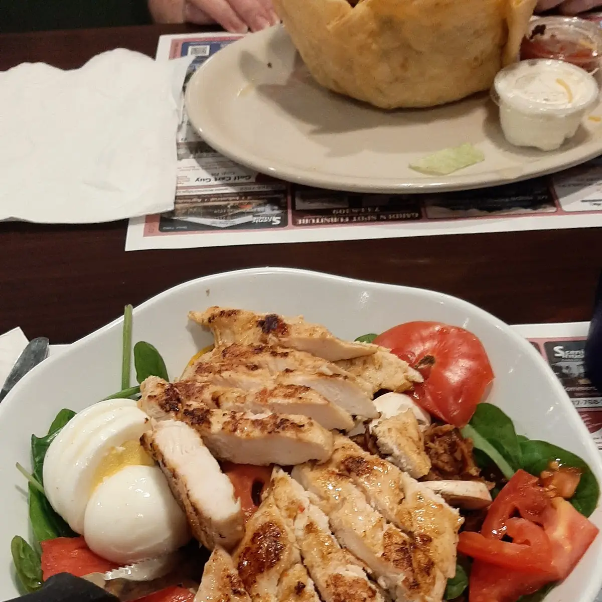 Spinach Salad with Grilled Chicken
