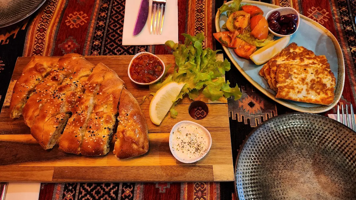 Spinach & Feta Pide Grilled Halloumi, Little Aladdin