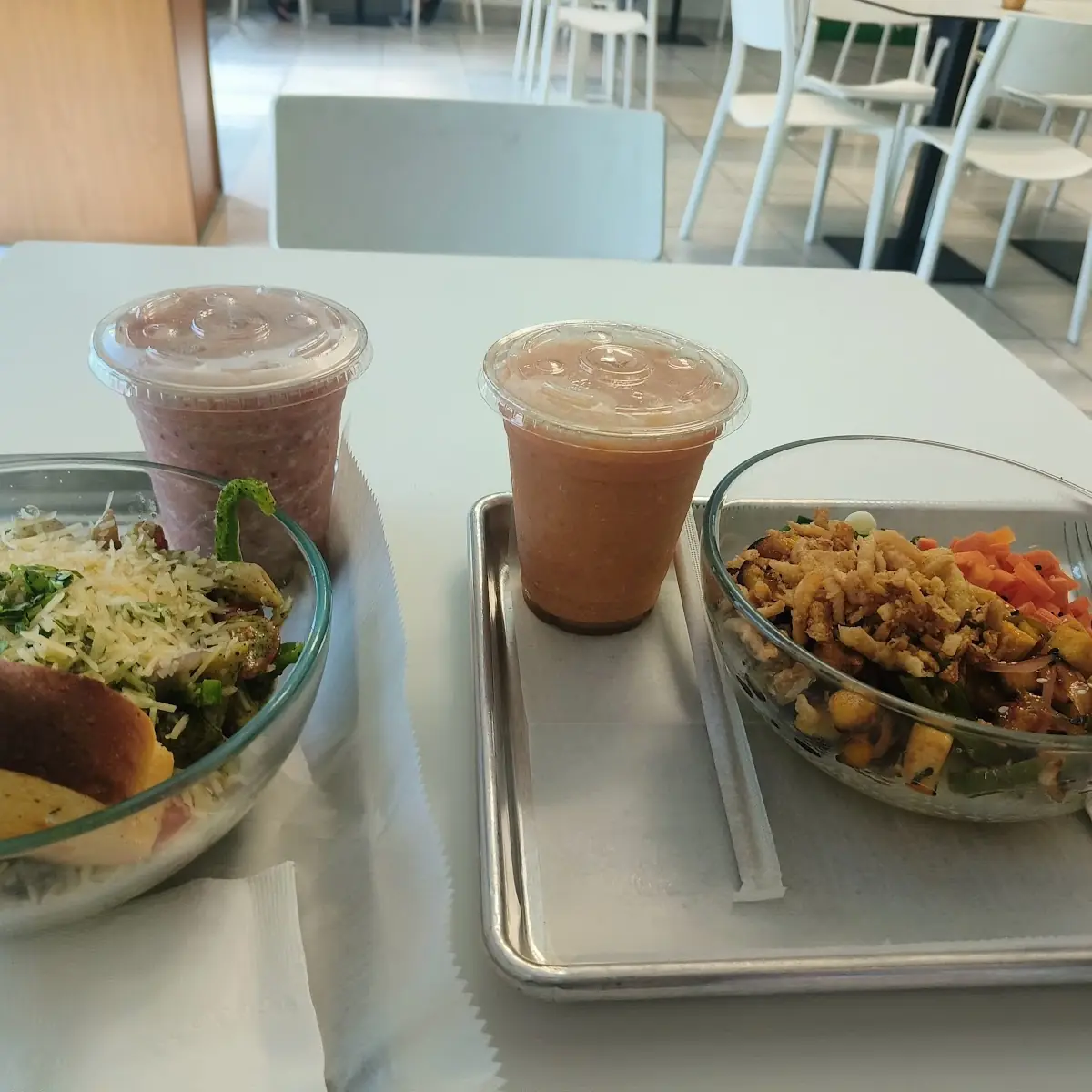Vegan Bowl and Pesto Pasta