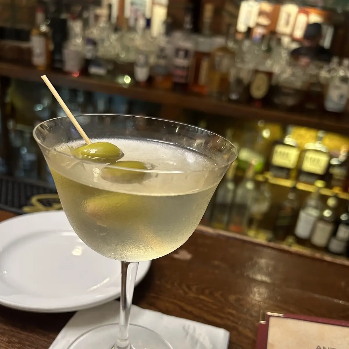 Dirty Martini with Blue Cheese Olives