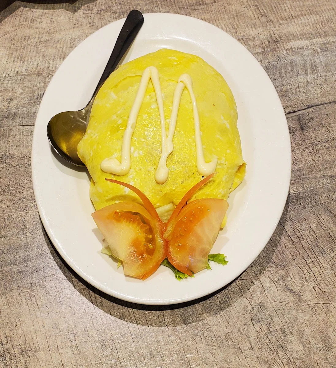 Swirl Egg Sauce on Rice