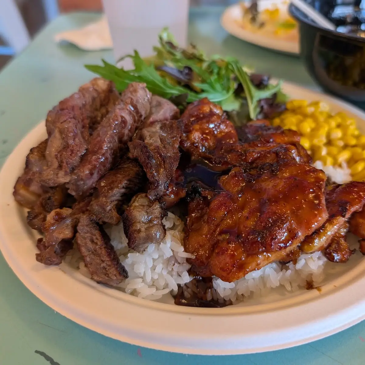 Ribeye and BBQ Chicken