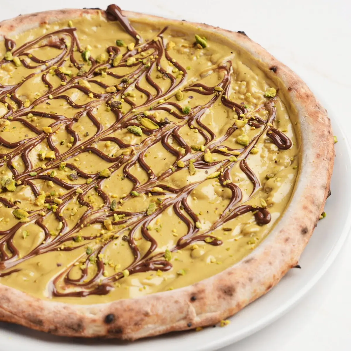 Pistachio Cream & Nutella Pizza