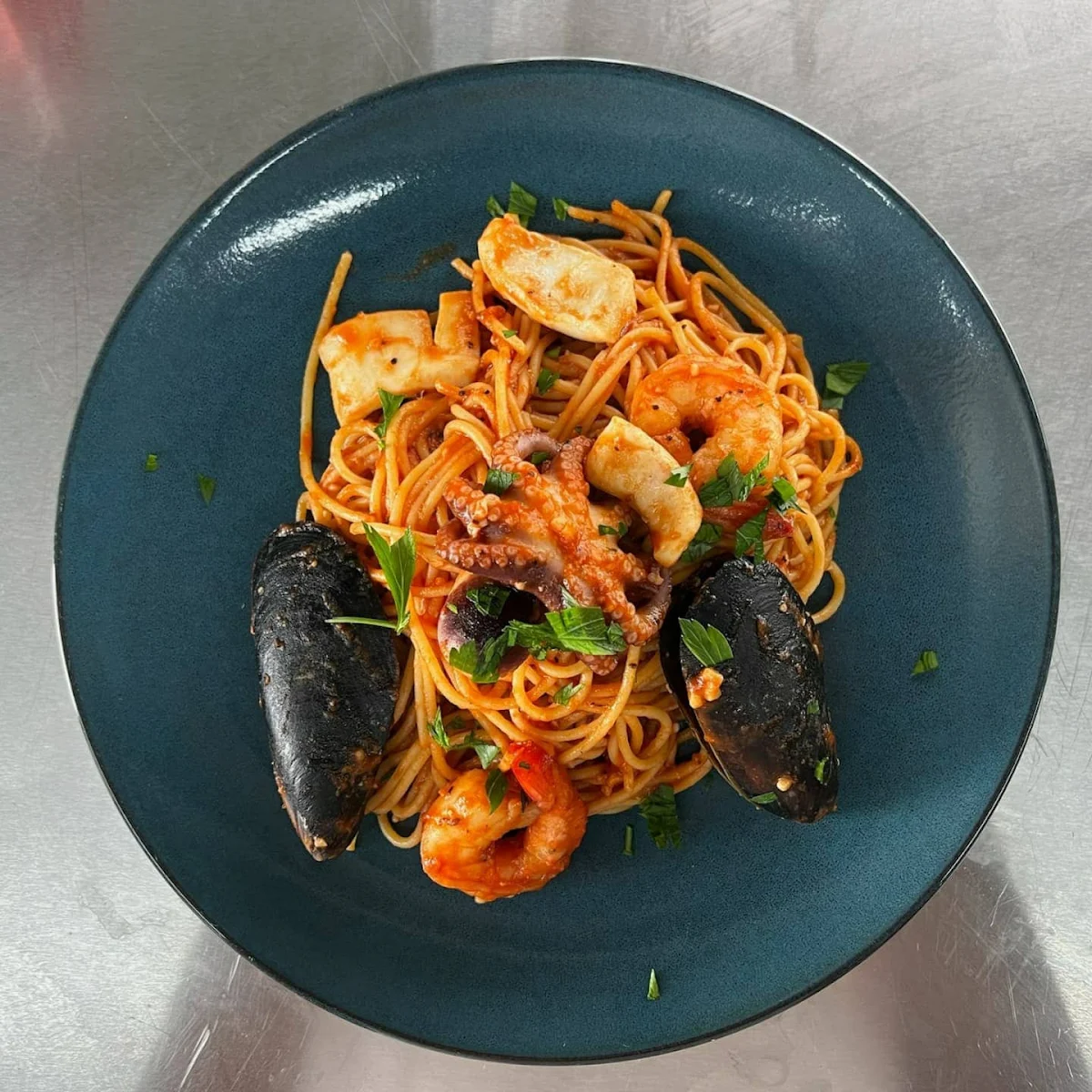 Mixed Seafood Pasta, FryHub